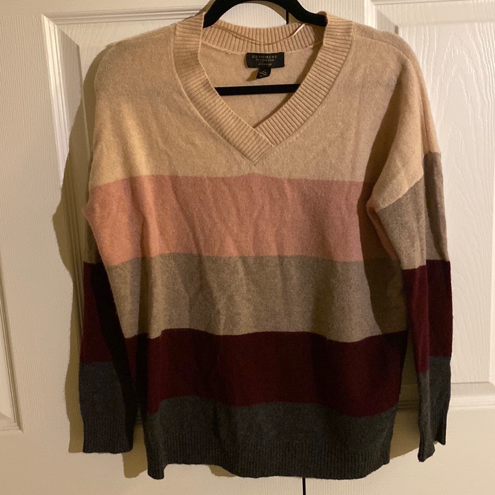 (10 for $10) Charter Club cashmere sweater size S, pink/burgundy/gray